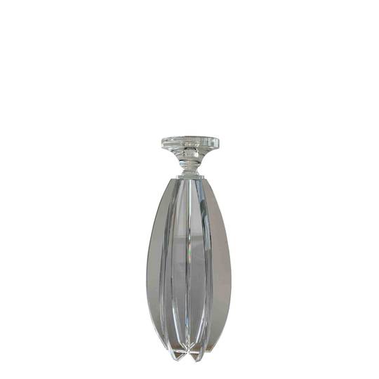 CRYSTAL CANDLE HOLDER WITH CUT SPHERE DESIGN MED